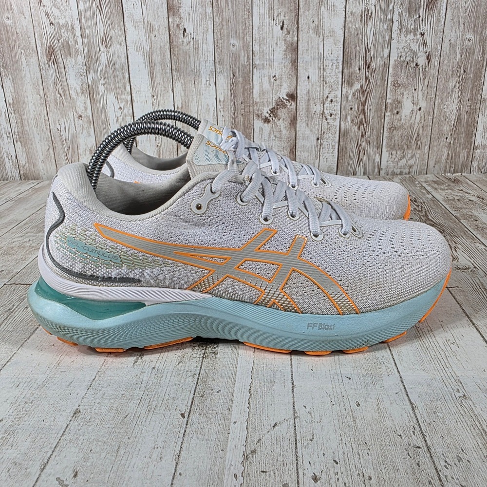 ASICS Gel-Cumulus 24 Womens Running Shoes Grey Orange 1012B206 Size 9